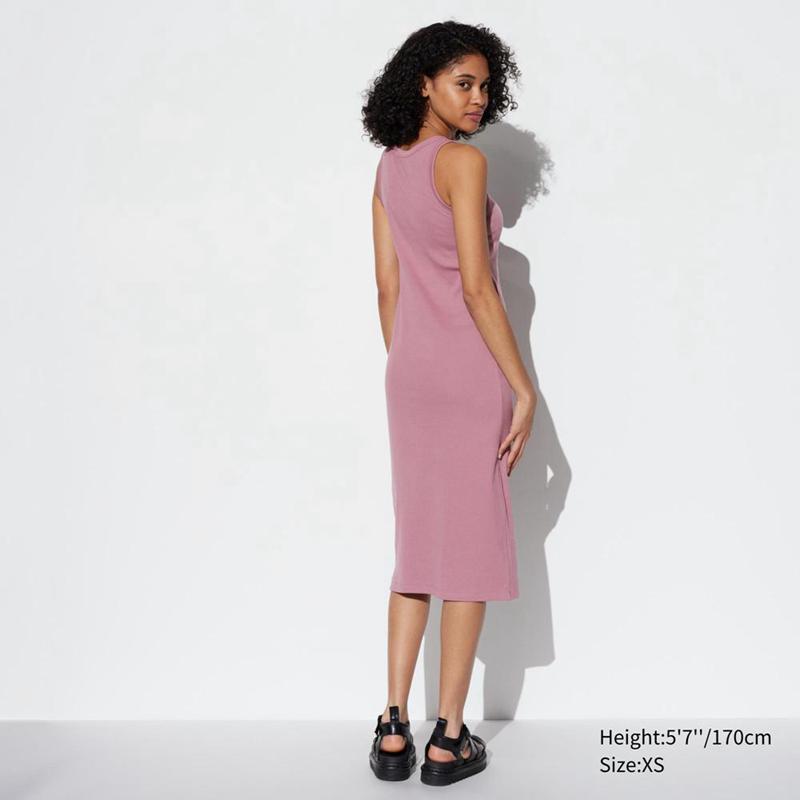 Uniqlo Ribbed (Sleeveless) Women Dress Grey  US |  RGBD-64501