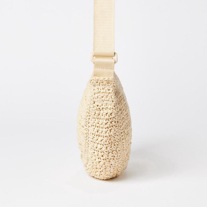 Uniqlo Round Mini Crochet Women Bag Beige  US |  NBTU-03671