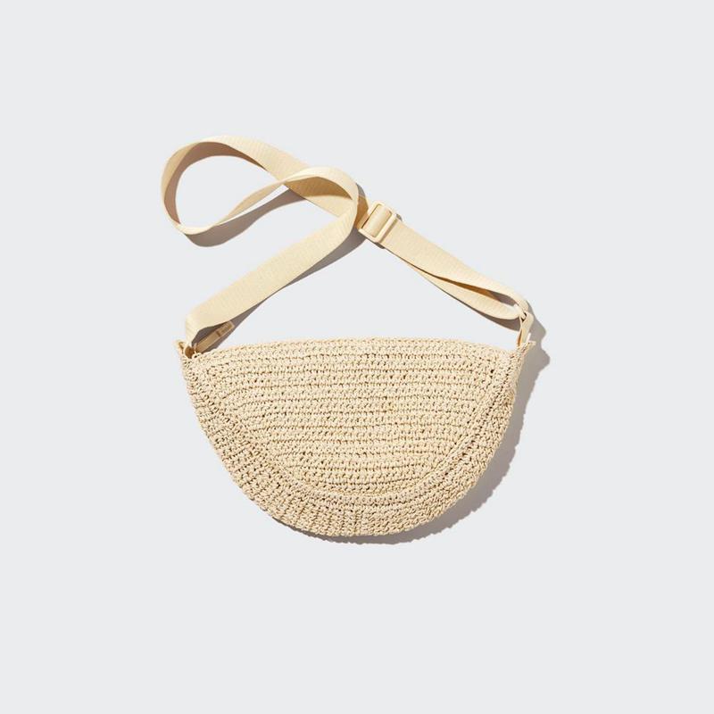 Uniqlo Round Mini Crochet Women Bag Natural  US |  VFQO-07189