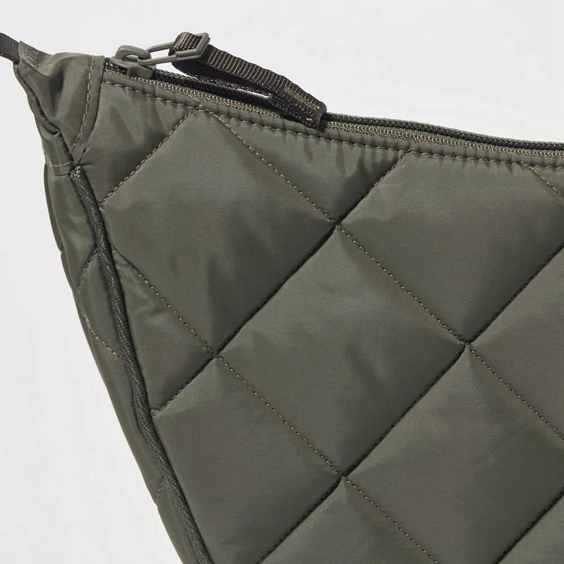 Uniqlo Round (Quilted) Men Shoulder Bag Olive  US |  TZIK-56317