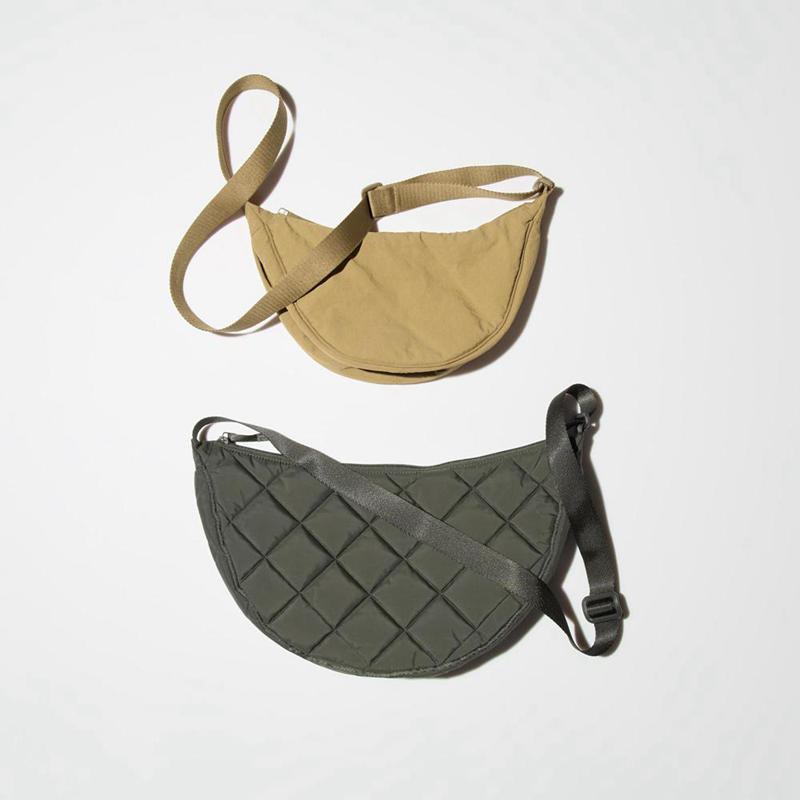 Uniqlo Round (Quilted) Women Shoulder Bag Olive  US |  BADE-39561