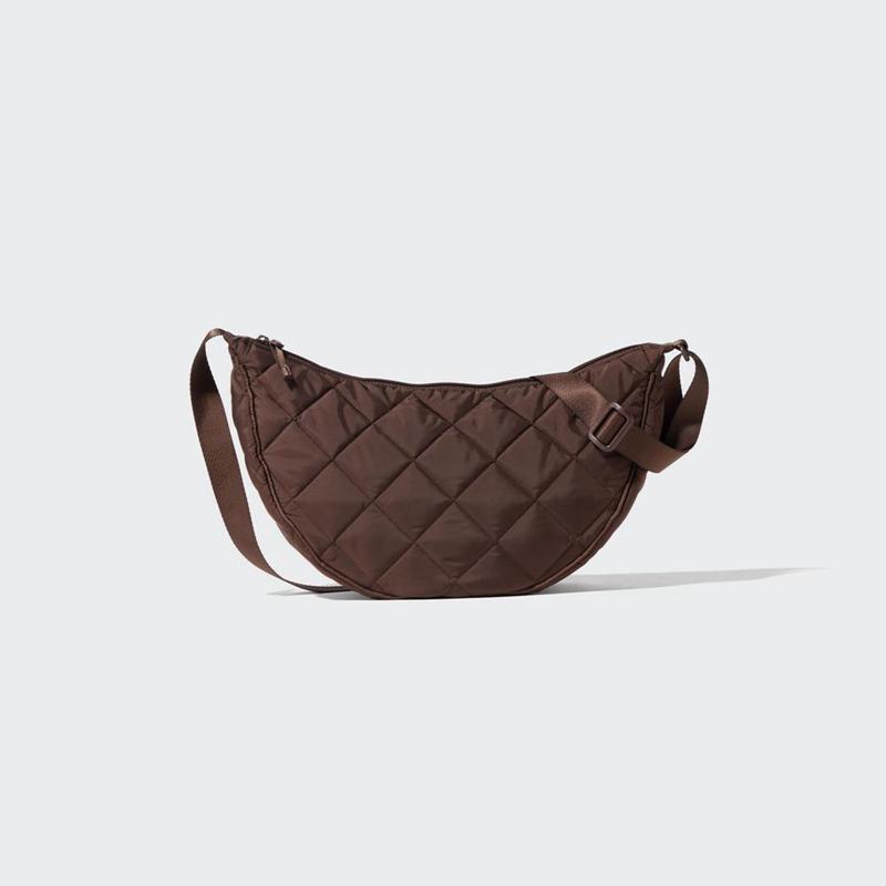 Uniqlo Round (Quilted) Women Shoulder Bag Dark Brown  US |  DQCW-40731