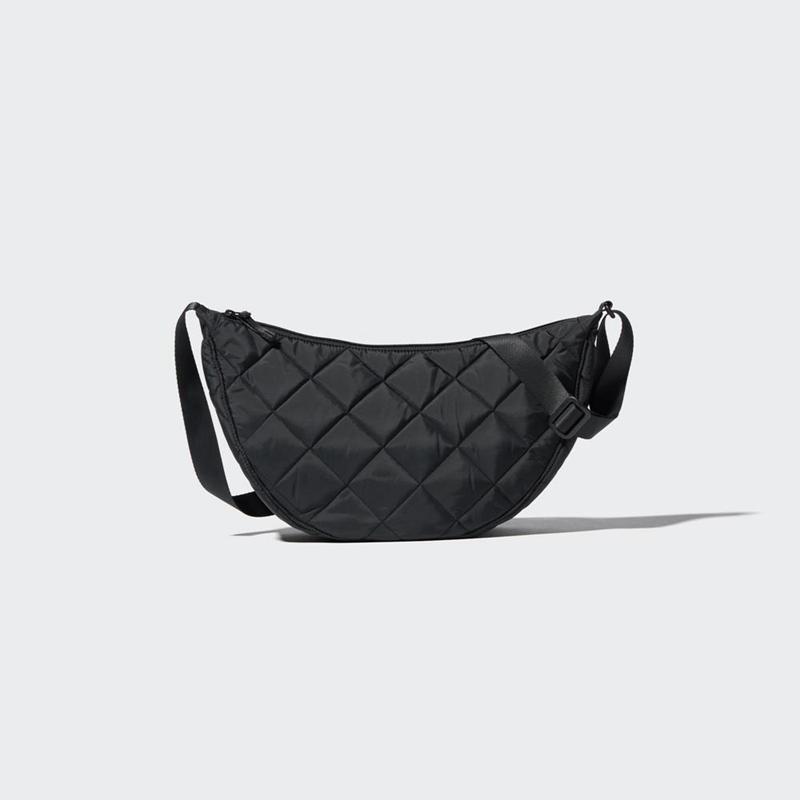 Uniqlo Round (Quilted) Women Shoulder Bag Black  US |  GUVX-50342