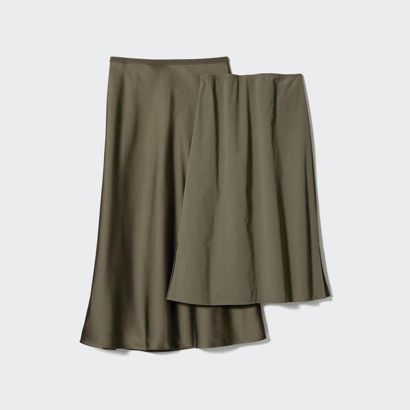 Uniqlo Satin (Short) Women Skirts Black  US |  BTJV-68053