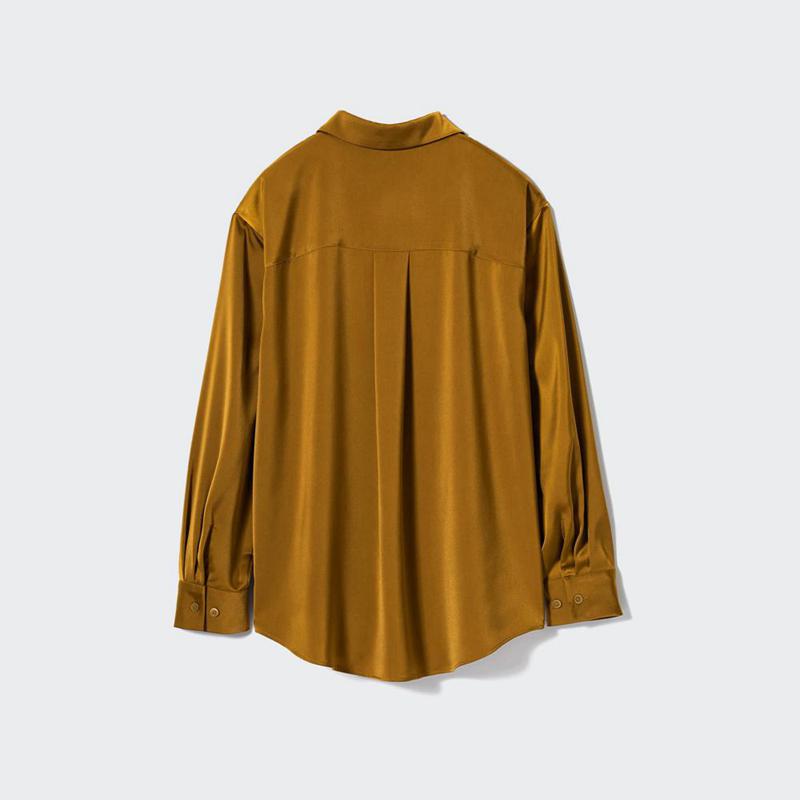 Uniqlo Satin Women Blouse Brown  US |  NRVJ-27104