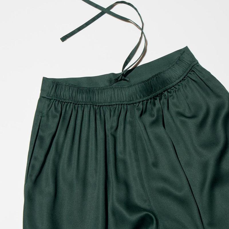 Uniqlo Satin Women Pyjamas Dark Green  US |  XIRQ-18653