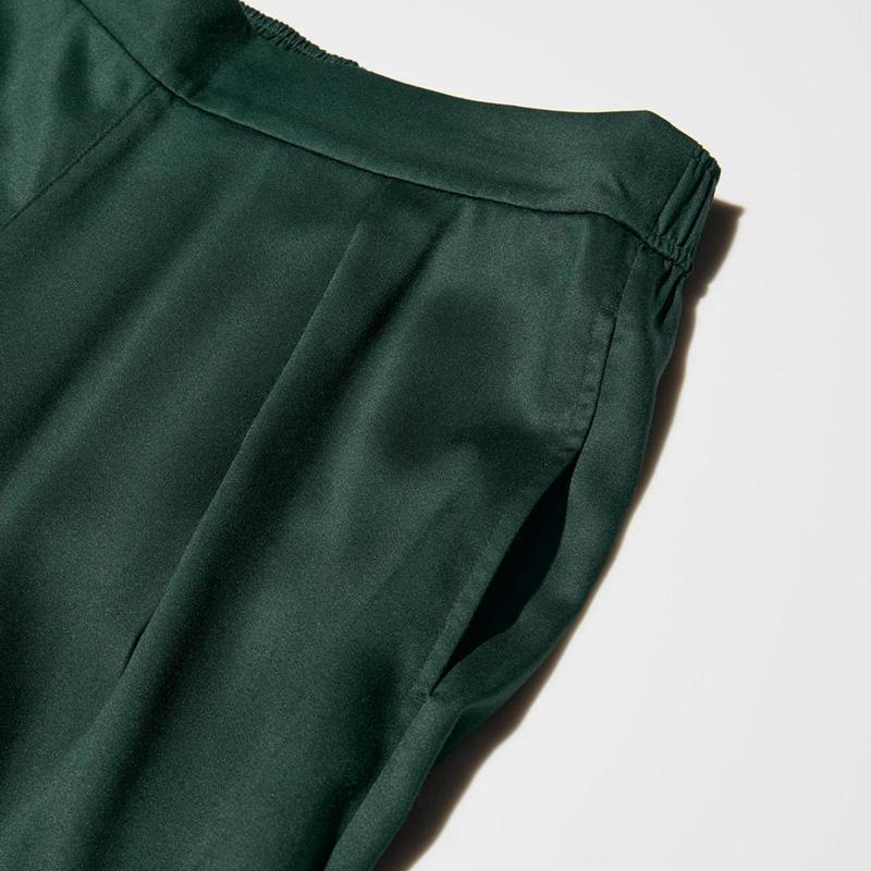 Uniqlo Satin Women Pyjamas Dark Green  US |  XIRQ-18653