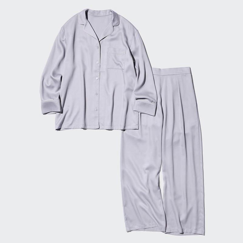 Uniqlo Satin Women Pyjamas Grey  US |  PGYC-93104