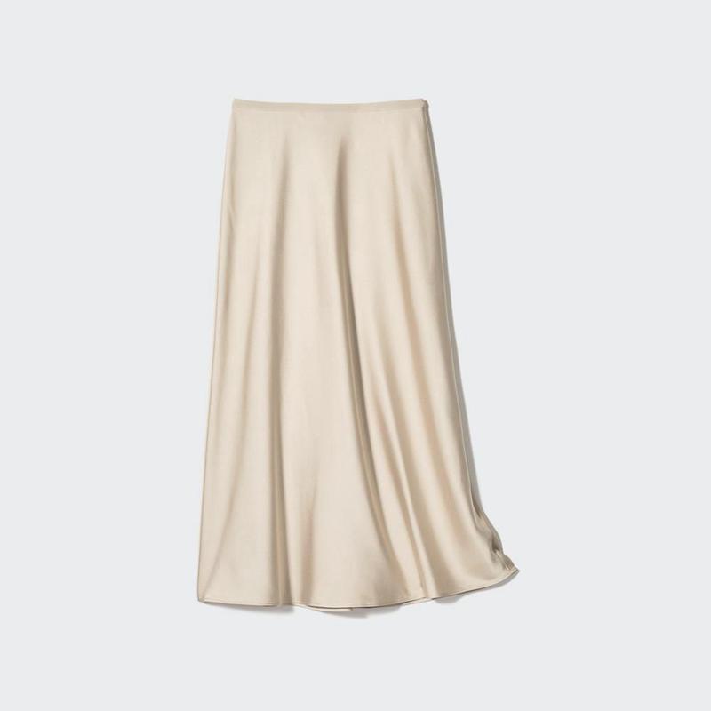 Uniqlo Satin Women Skirts Black  US |  AXMH-71859