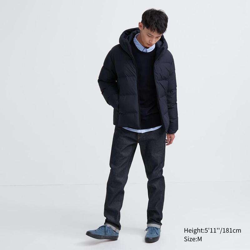 Uniqlo Seamless Down (3D Cut) Men Parka Black  US |  IYRU-08967