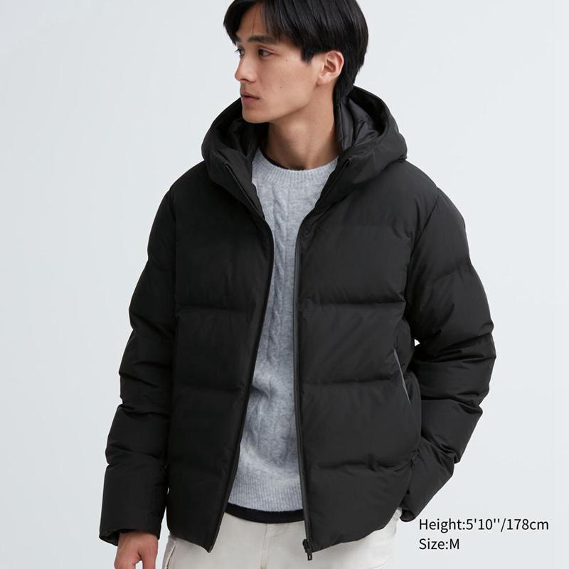 Uniqlo Seamless Down (3D Cut) Men Parka Black  US |  IYRU-08967