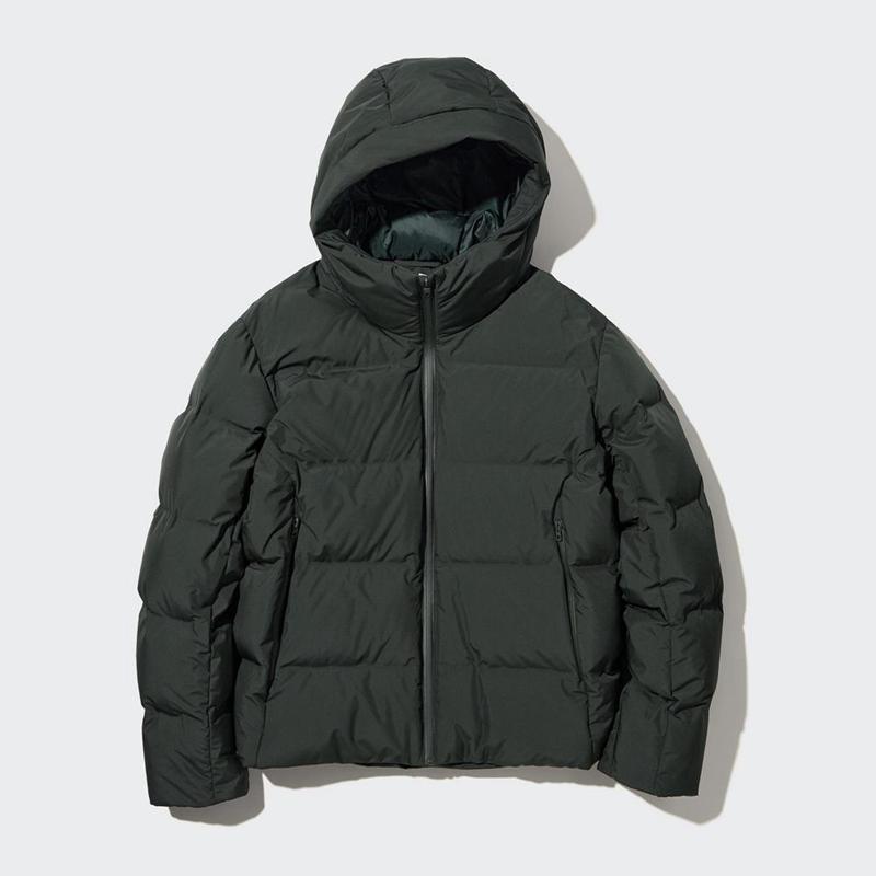 Uniqlo Seamless Down (3D Cut) Men Parka Dark Green  US |  UYRM-06974