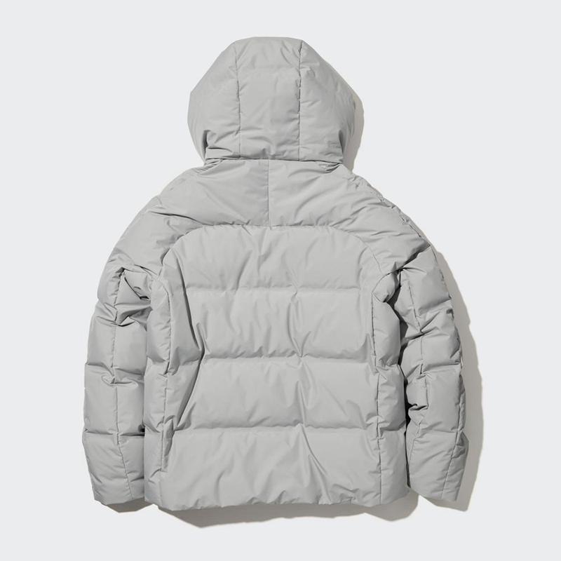 Uniqlo Seamless Down (3D Cut) Men Parka Light Grey  US |  XVCI-96745