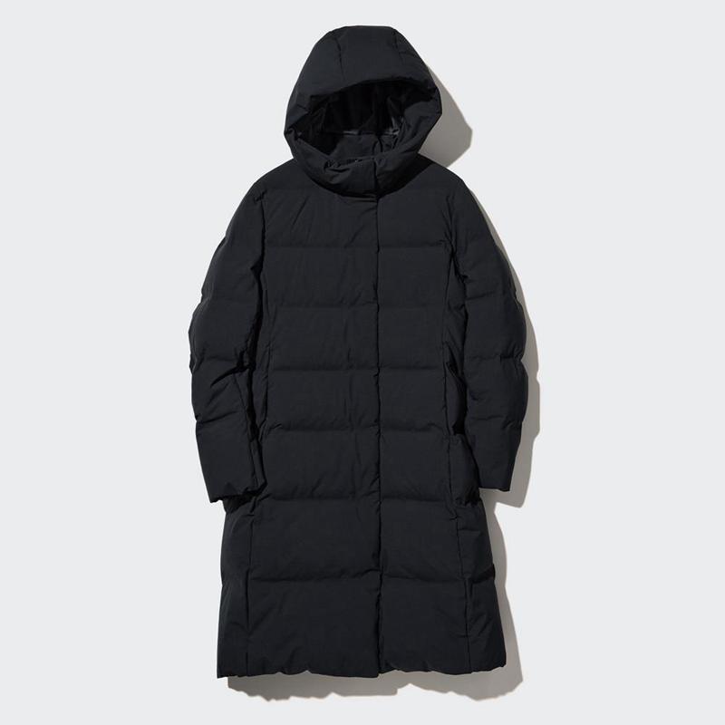 Uniqlo Seamless Down Long Women Coats Black  US |  RIUP-37826