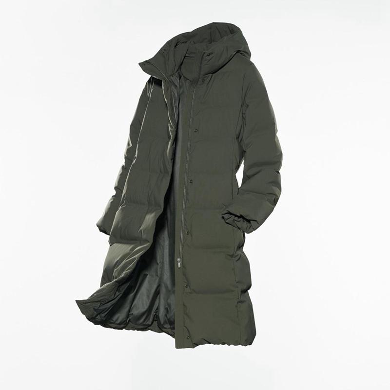 Uniqlo Seamless Down Long Women Coats Dark Green  US |  UTQN-79804