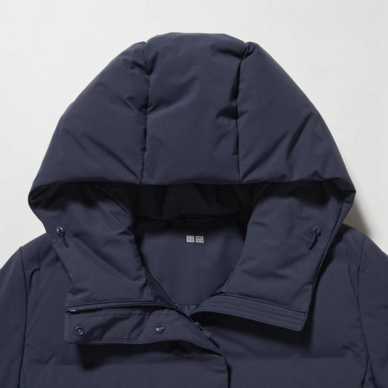 Uniqlo Seamless Down Long Women Coats Navy  US |  MQYO-98452