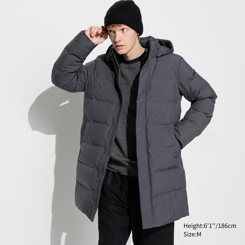 Uniqlo Seamless Down Men Coat Grey  US |  CAWS-29846