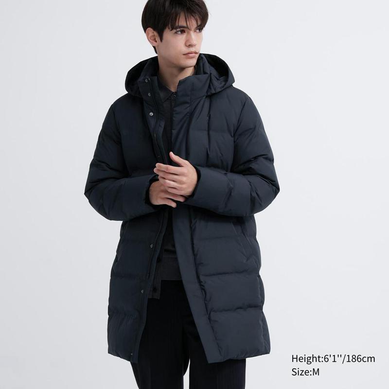 Uniqlo Seamless Down Men Coat Navy  US |  GUTE-24196