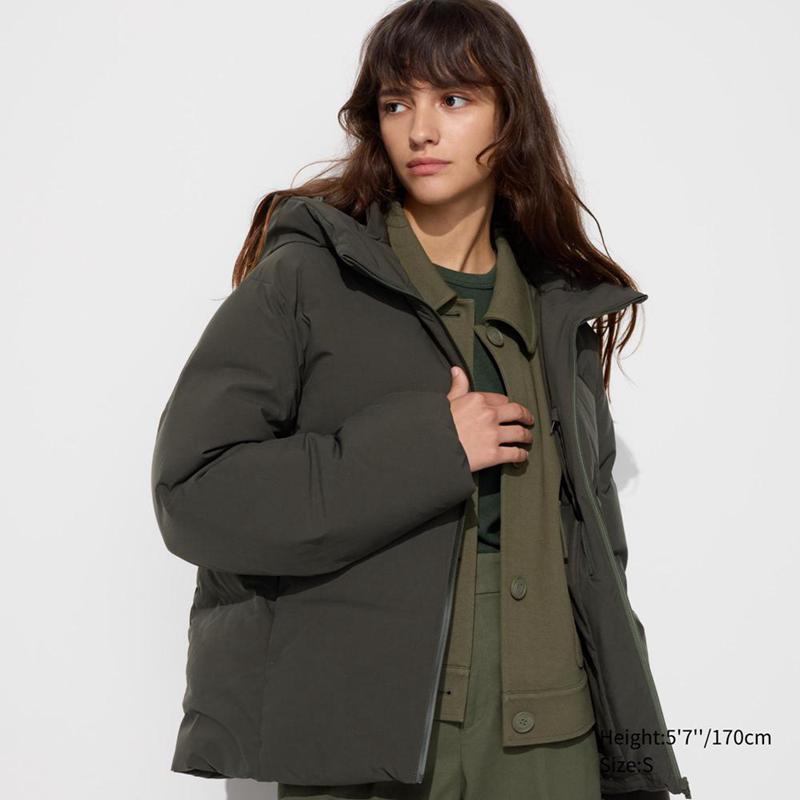 Uniqlo Seamless Down Women Parka Dark Green  US |  JQFT-58301