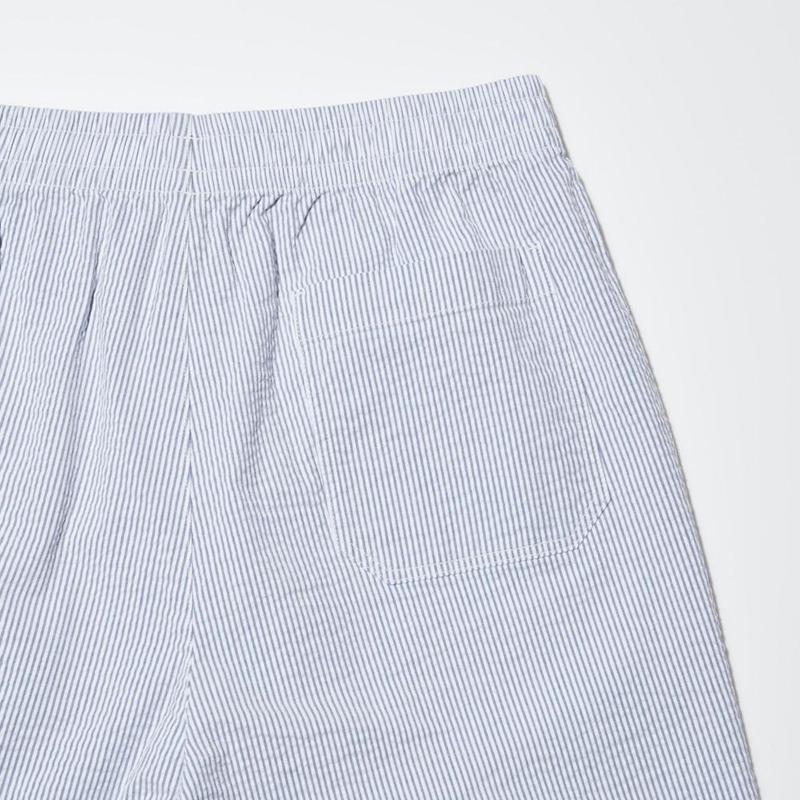 Uniqlo Seersucker Stretch Easy Men Shorts Navy  US |  QARK-56392