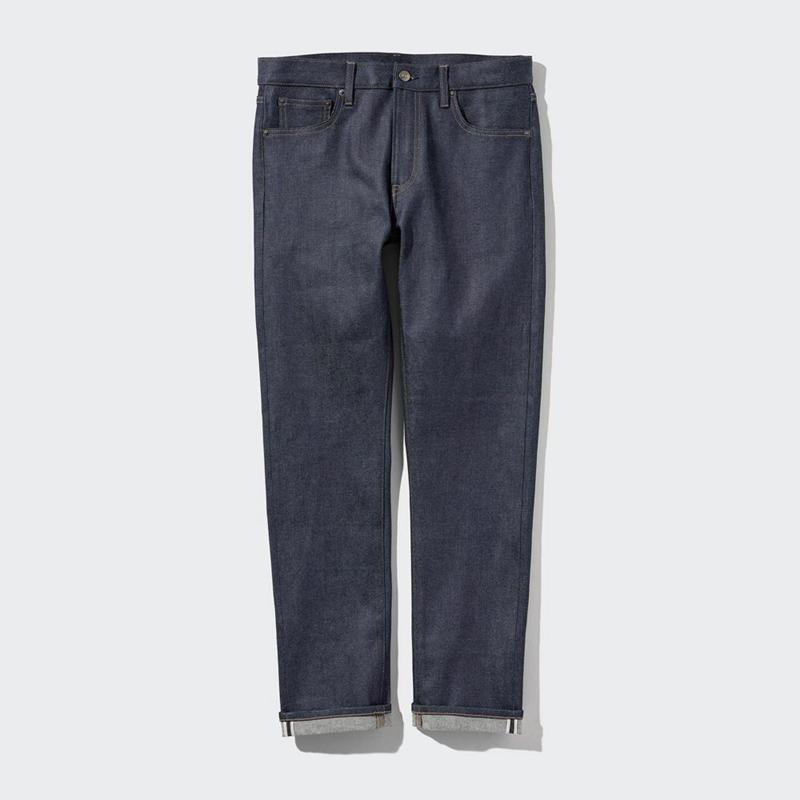 Uniqlo Selvedge Stretch Slim Fit Men Jeans Navy  US |  NULX-74165