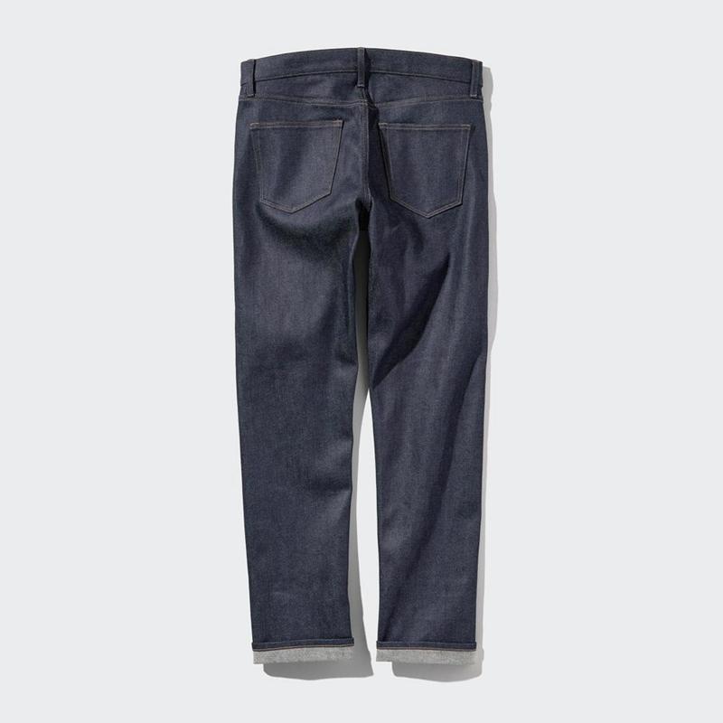 Uniqlo Selvedge Stretch Slim Fit Men Jeans Navy  US |  NULX-74165