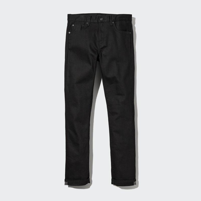 Uniqlo Selvedge Stretch Slim Fit Men Jeans Black  US |  RQMO-75269