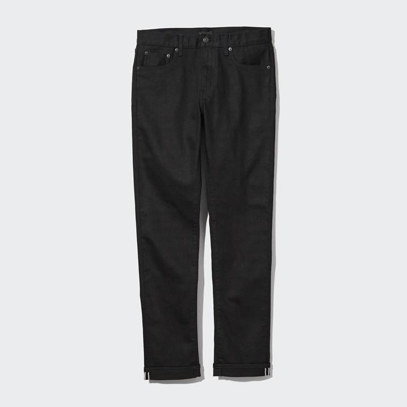 Uniqlo Selvedge Stretch Slim Fit Men Jeans Black  US |  DPFB-50213