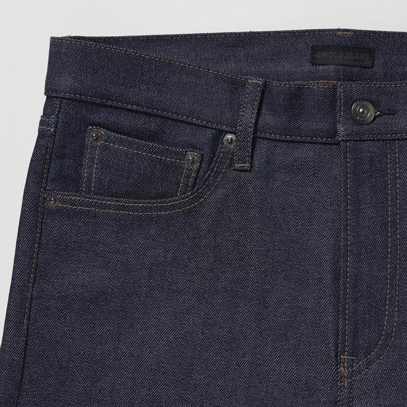 Uniqlo Selvedge Stretch Slim Fit Men Jeans Navy  US |  OZJB-89643