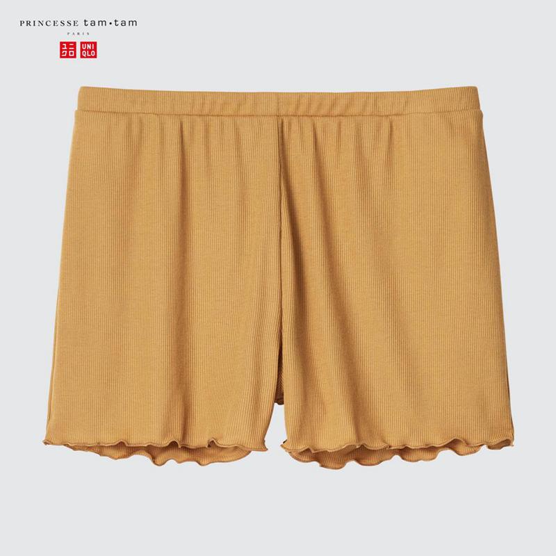 Uniqlo Sheer Lounge Women Shorts Brown  US |  TXGQ-20465