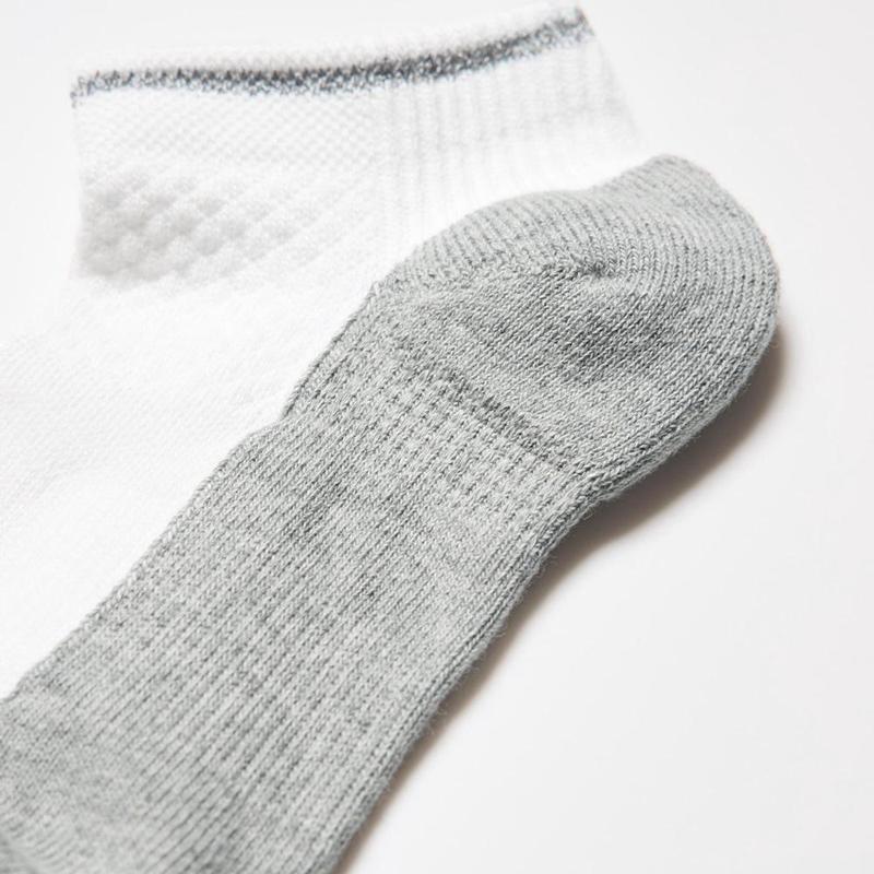 Uniqlo Short (Reflect, 3 Pairs) Kids' Socks Grey  US |  PMAZ-69327