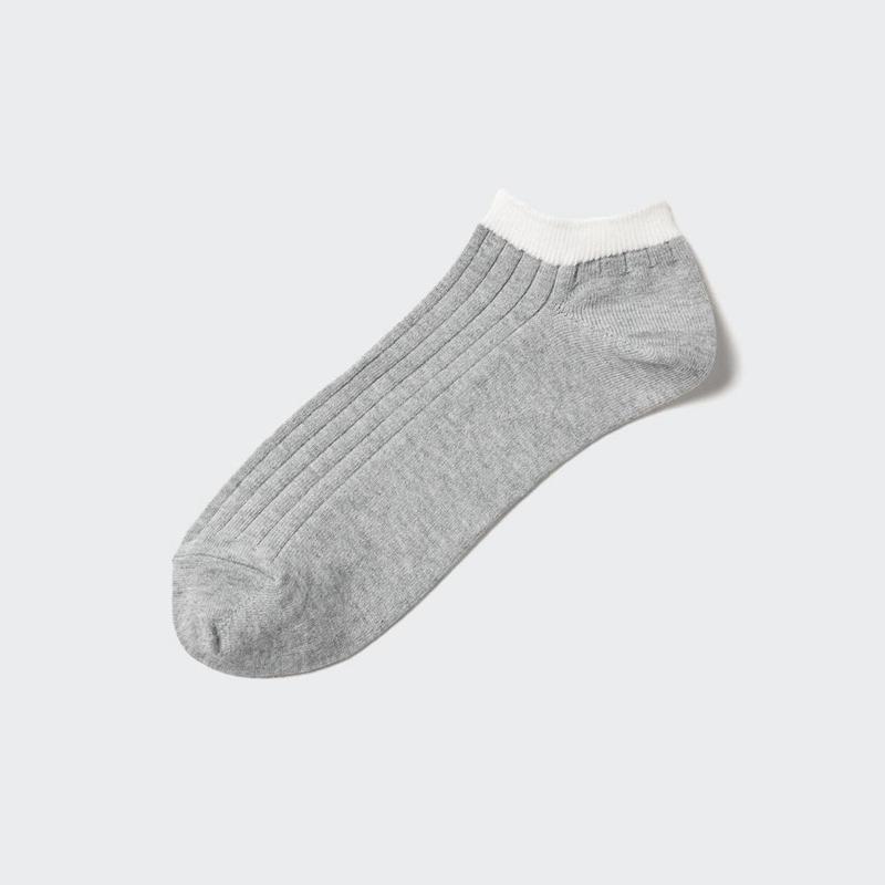 Uniqlo Short (Ribbed) Men Socks Grey  US |  JTDA-62580