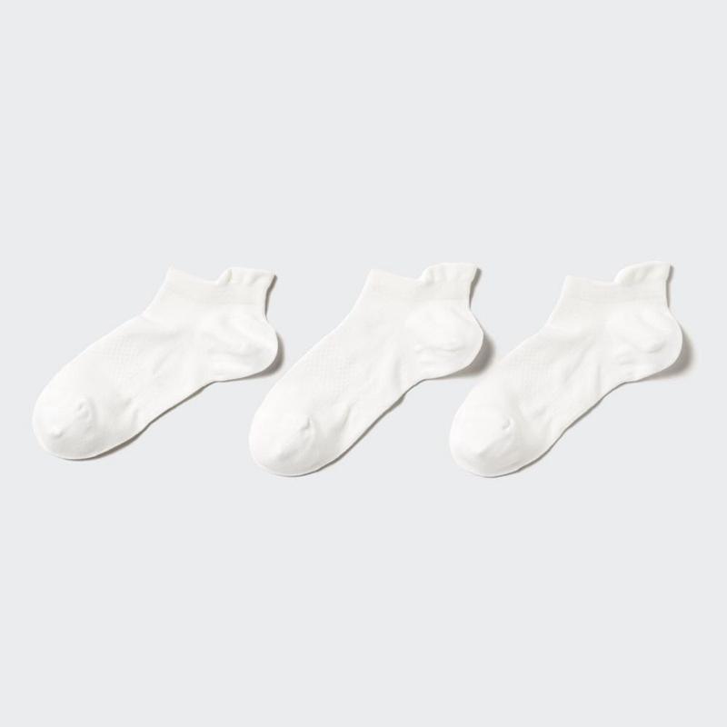 Uniqlo Short (Sports, 3 Pairs) Women Socks Tights White  US |  TNCM-52409