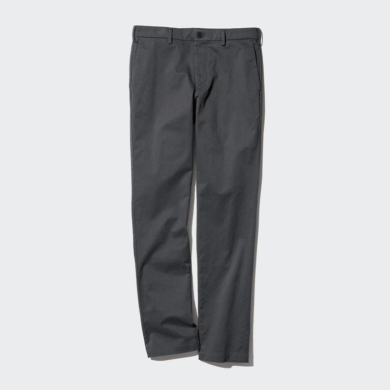 Uniqlo Slim Fit Chino (Long) Men Trousers Dark Grey  US |  OFNP-80521