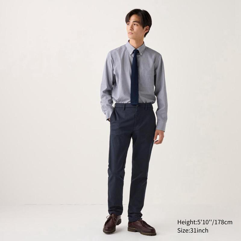 Uniqlo Slim Fit Chino Men Trousers Navy  US |  IHMQ-19725