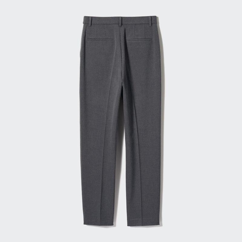 Uniqlo Smart Ankle (Check, Long) Women Trousers Brown  US |  HOZL-09634