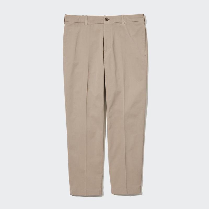 Uniqlo Smart Ankle (Cotton-Like) Men Trousers Olive  US |  BOTX-95763