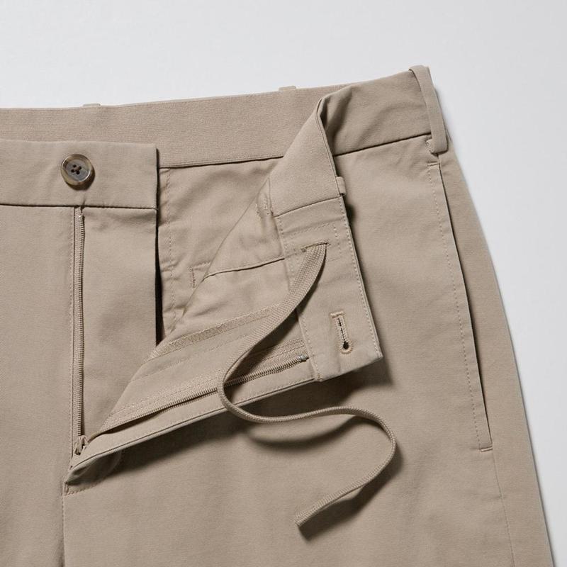 Uniqlo Smart Ankle (Cotton-Like) Men Trousers Olive  US |  BOTX-95763