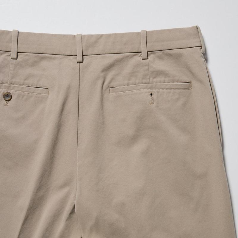 Uniqlo Smart Ankle (Cotton-Like) Men Trousers Olive  US |  BOTX-95763