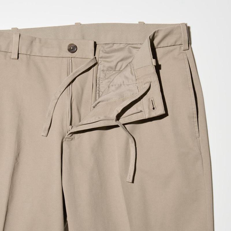 Uniqlo Smart Ankle (Cotton, Long) Men Trousers Beige  US |  KCWM-95314