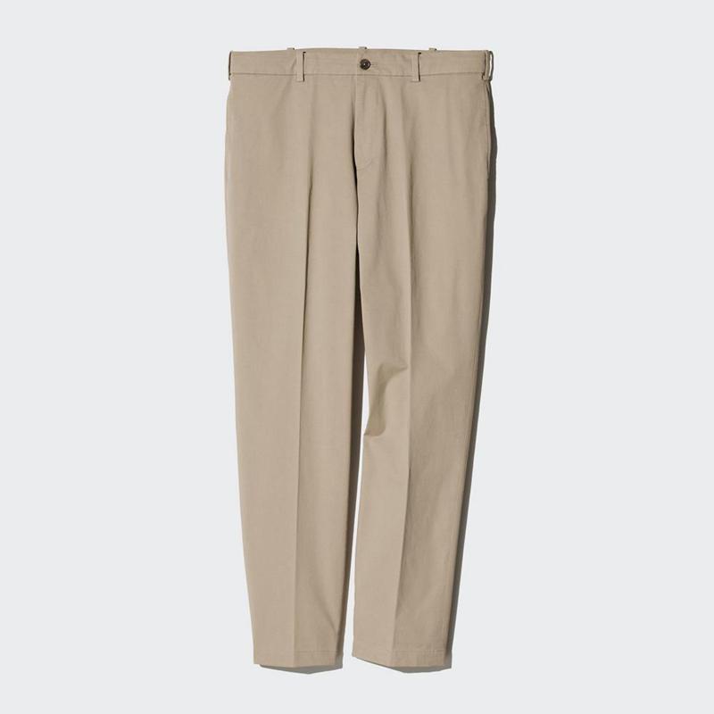 Uniqlo Smart Ankle (Cotton, Long) Men Trousers Off White  US |  XVDP-18064