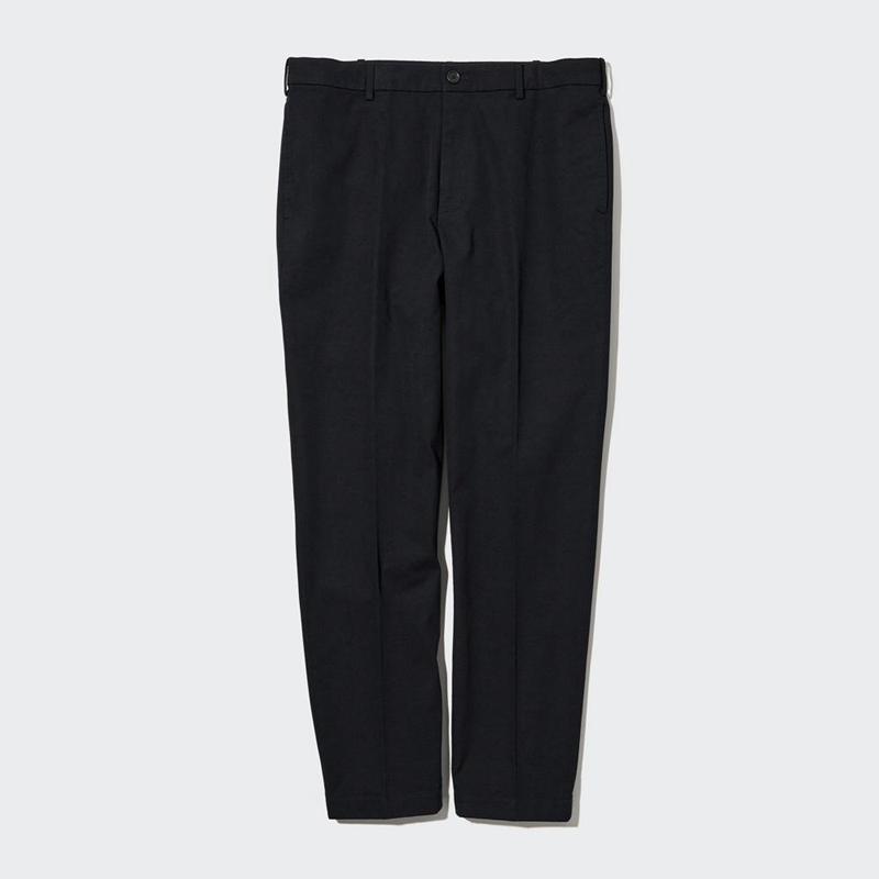 Uniqlo Smart Ankle (Cotton, Long) Men Trousers Navy  US |  PQHR-75690