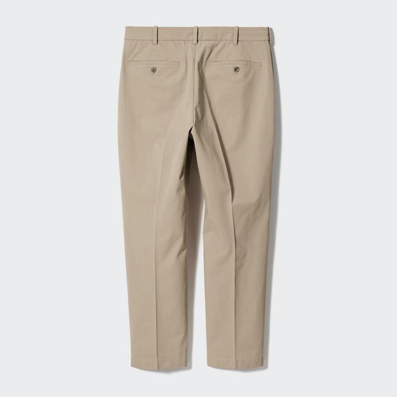 Uniqlo Smart Ankle (Cotton) Men Trousers Beige  US |  EOWJ-74210