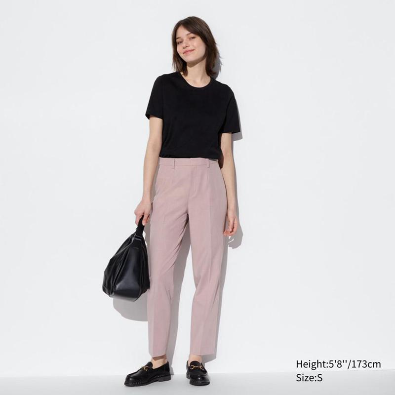 Uniqlo Smart Ankle Length (Long) Women Trousers Grey  US |  KPMZ-10594