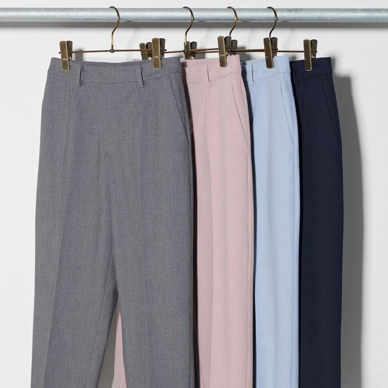 Uniqlo Smart Ankle Length (Long) Women Trousers Grey  US |  KPMZ-10594