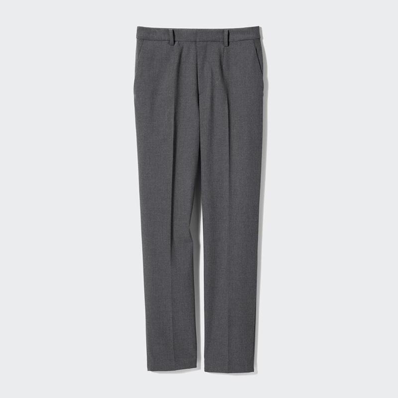 Uniqlo Smart Ankle Length (Long) Women Trousers Grey  US |  KPMZ-10594