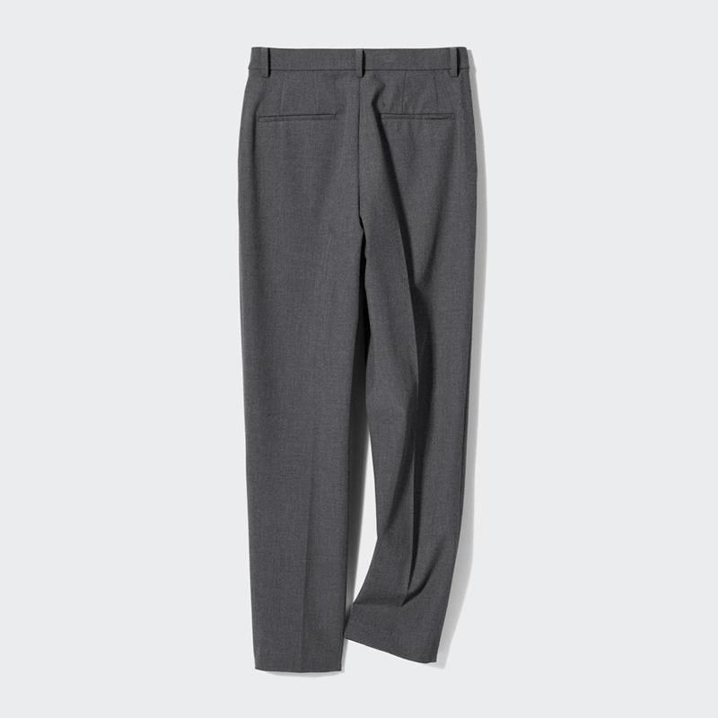 Uniqlo Smart Ankle Length (Long) Women Trousers Grey  US |  NGSK-30947