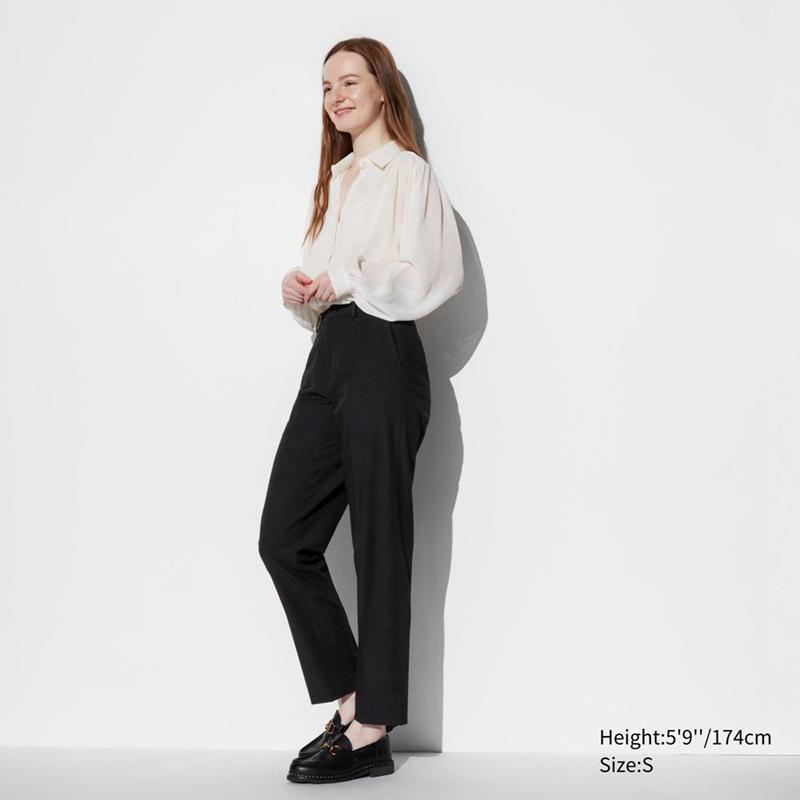 Uniqlo Smart Ankle Length (Long) Women Trousers Black  US |  DUQE-36745