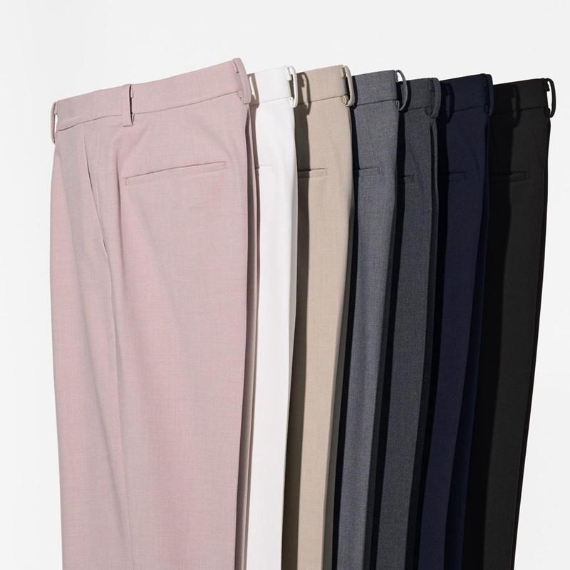 Uniqlo Smart Ankle Length Women Trousers Black  US |  HNDL-13460