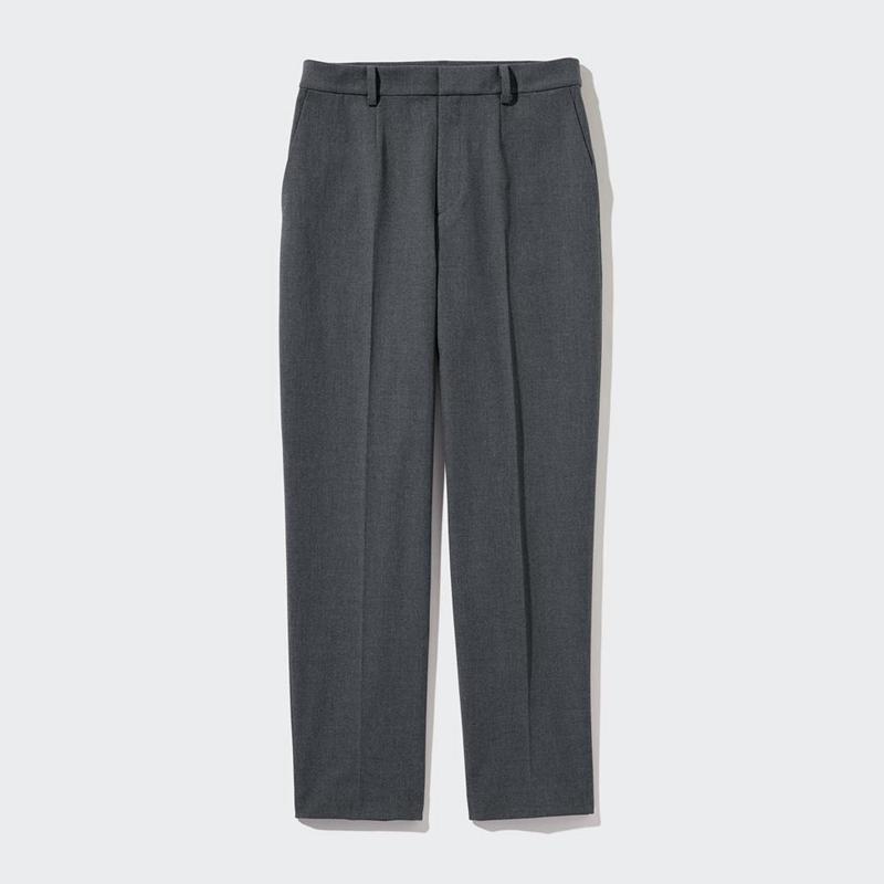 Uniqlo Smart Ankle Length Women Trousers Black  US |  HNDL-13460